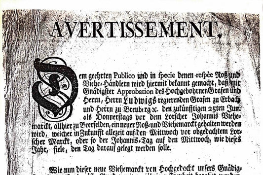 Historisches Fundstück zum Beerfelder Pferdemarkt